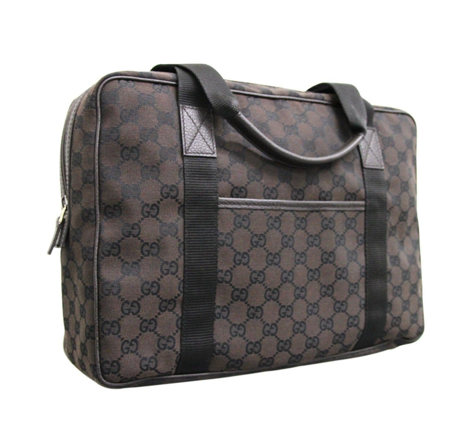 Gucci Unisex Shoulder Laptop Bag Tote Handbag Final Canvas Brown Shoulder Bag