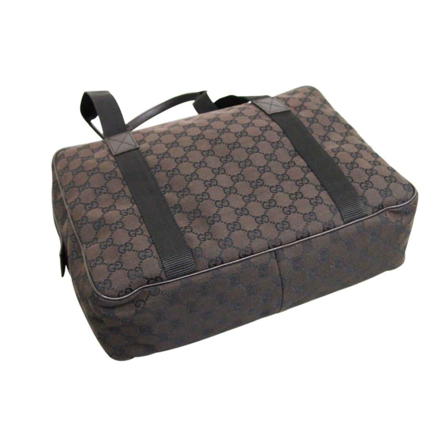 Gucci Unisex Shoulder Laptop Bag Tote Handbag Final Canvas Brown Shoulder Bag