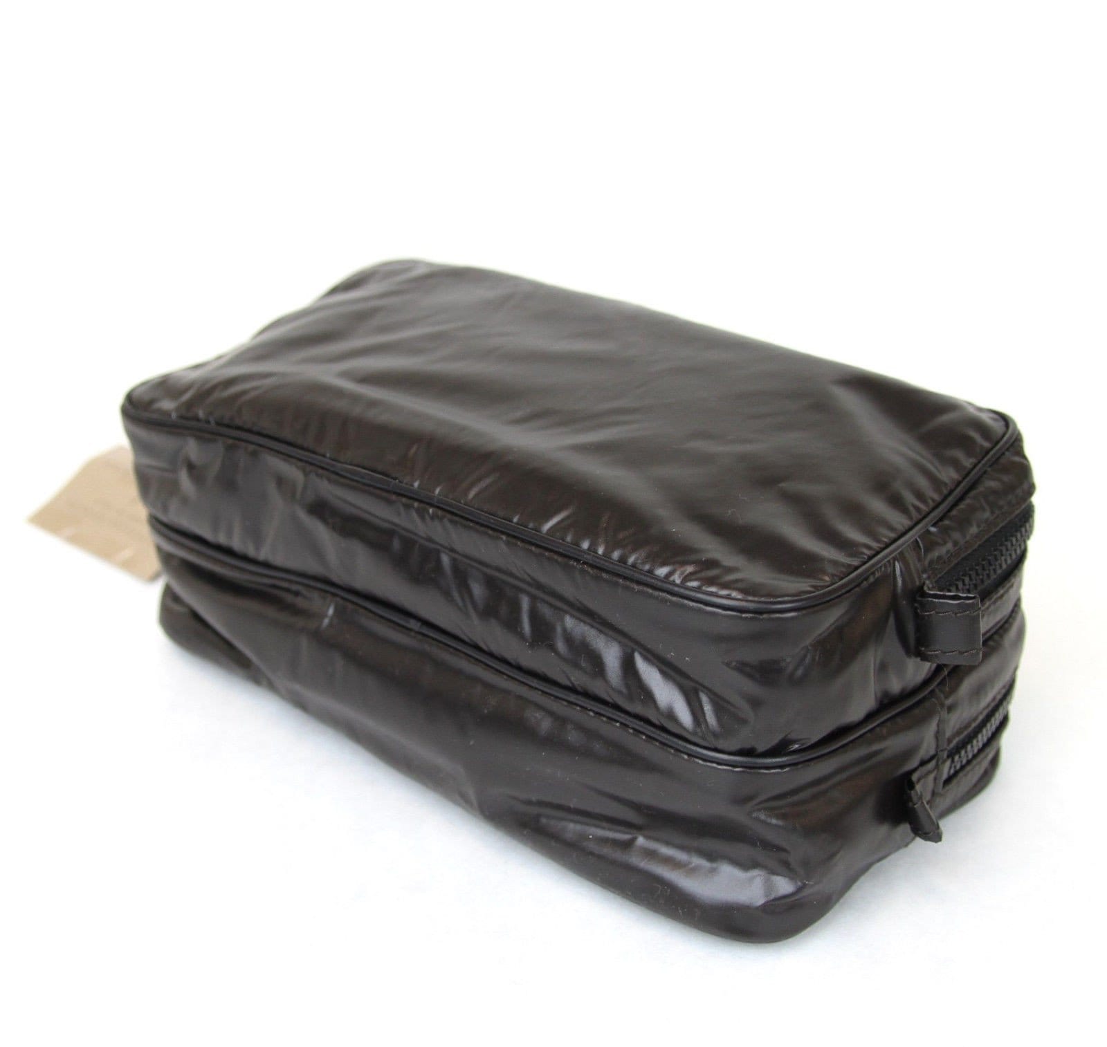 Bottega Veneta Men Travel Case Pouch Bag Final Call Nylon Brown Clutch Bag