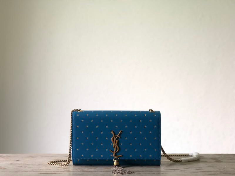 YSL Saint Laurent YSL Top Quality Kate Metop Qualityum Bag Blue Chain Travel Bag