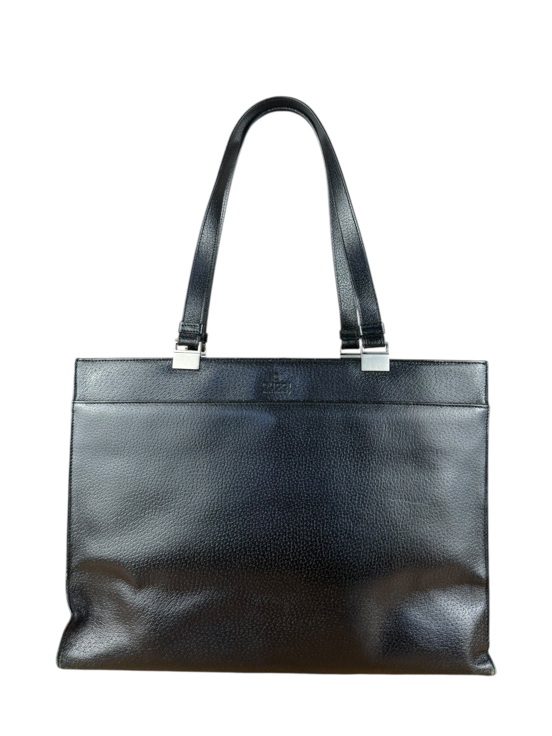 Gucci Black Leather Shoulder Tote