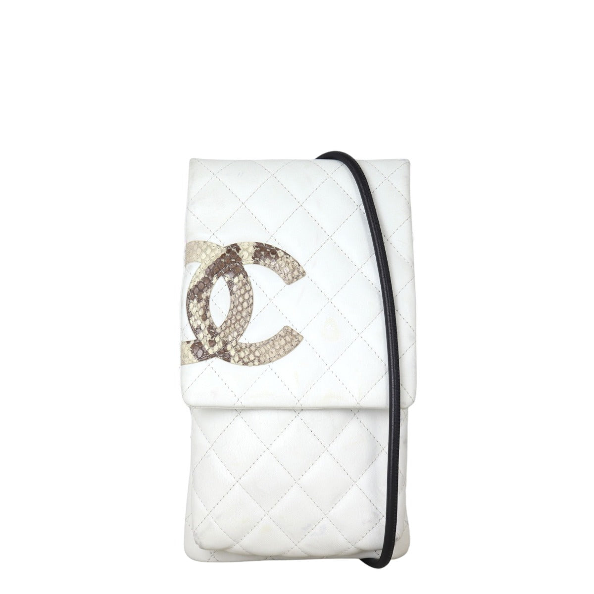 Chanel Cambon Ligne Crossbody Quilted White Crossbody Bag