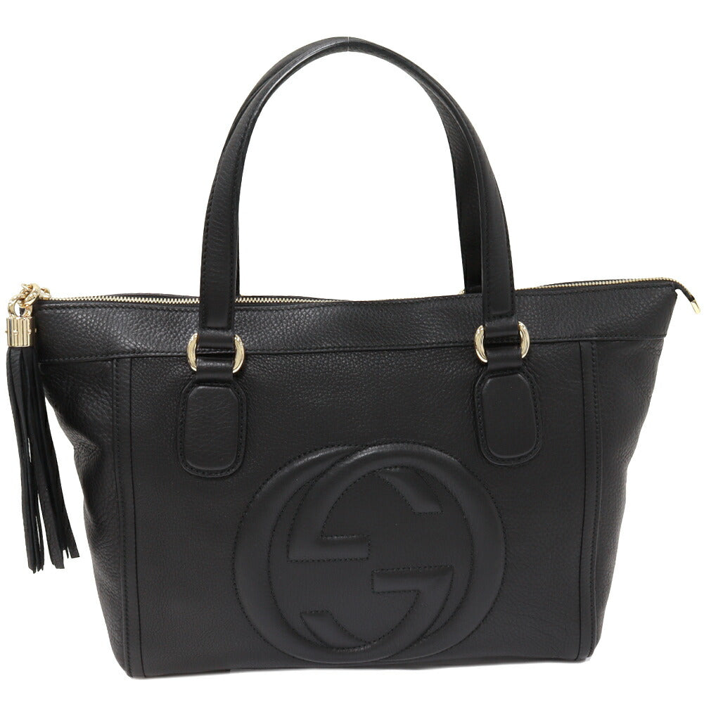 Gucci Calf Soho 2Way Bag Black Travel Bag