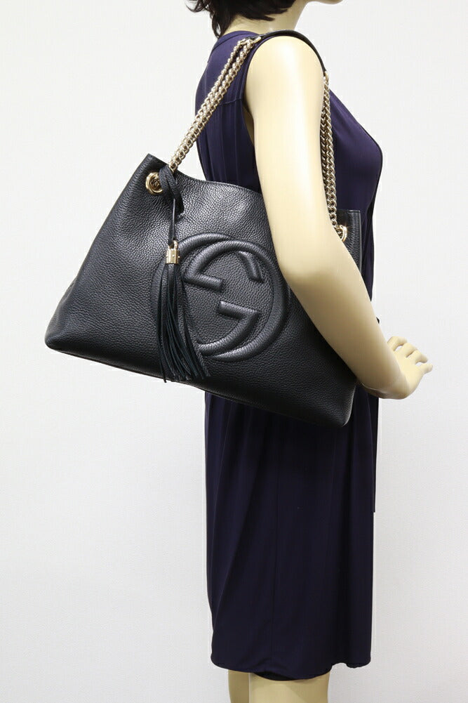 Gucci Calf Soho 2Way Bag Chain Travel Bag
