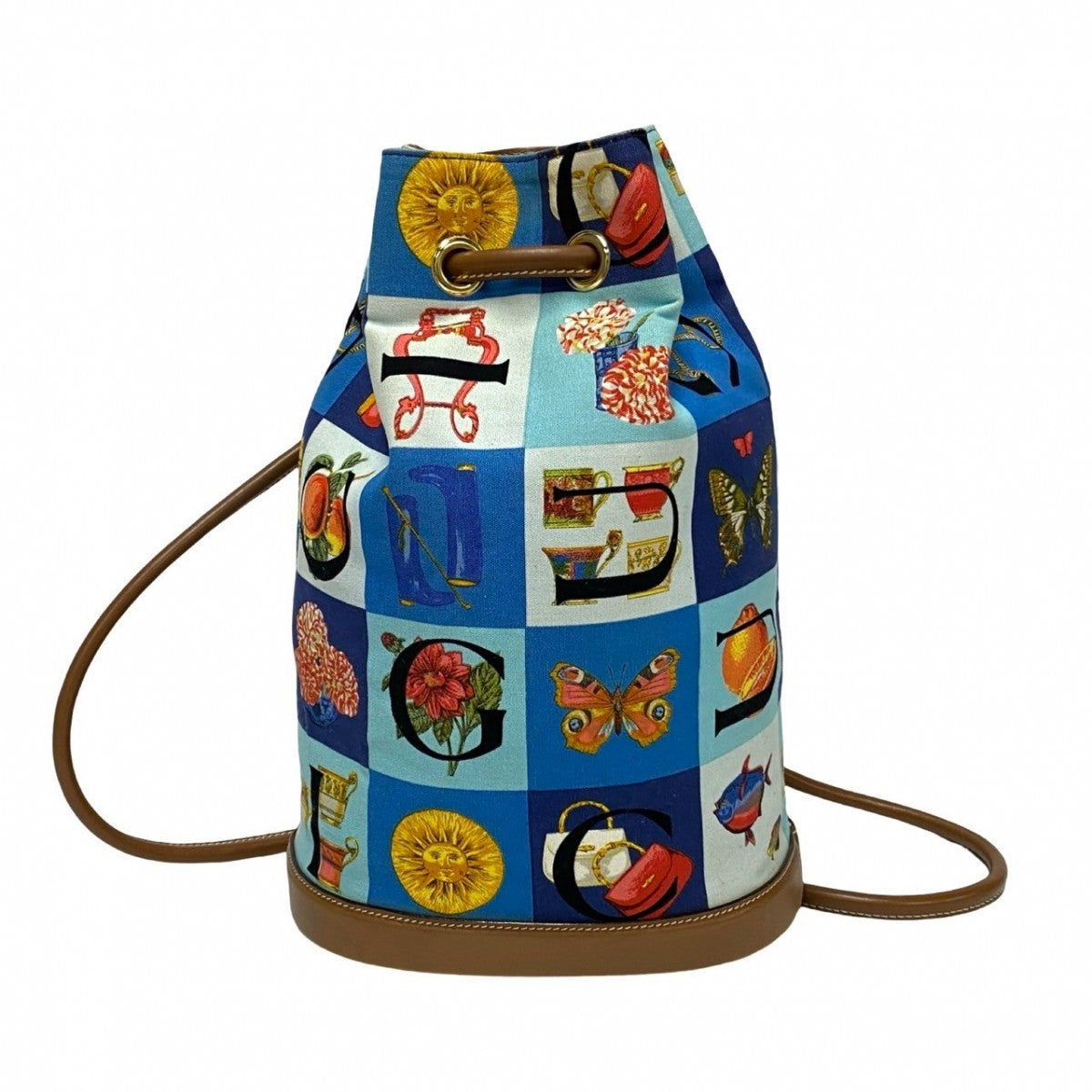 Gucci Backpack , Overall handle Shimo Leather Canvas Multicolor