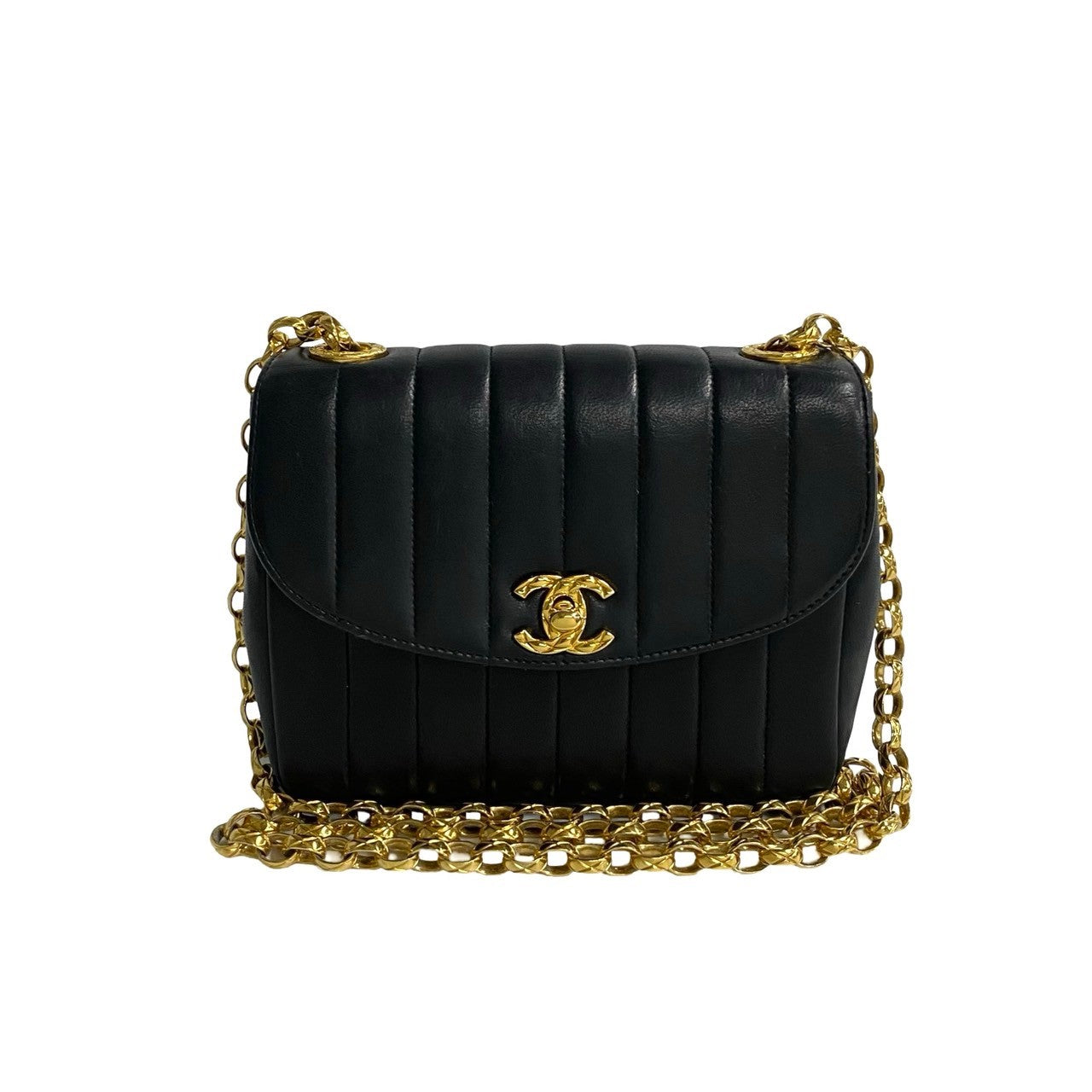 Chanel lambskin Mademoiselle Black Shoulder Bag