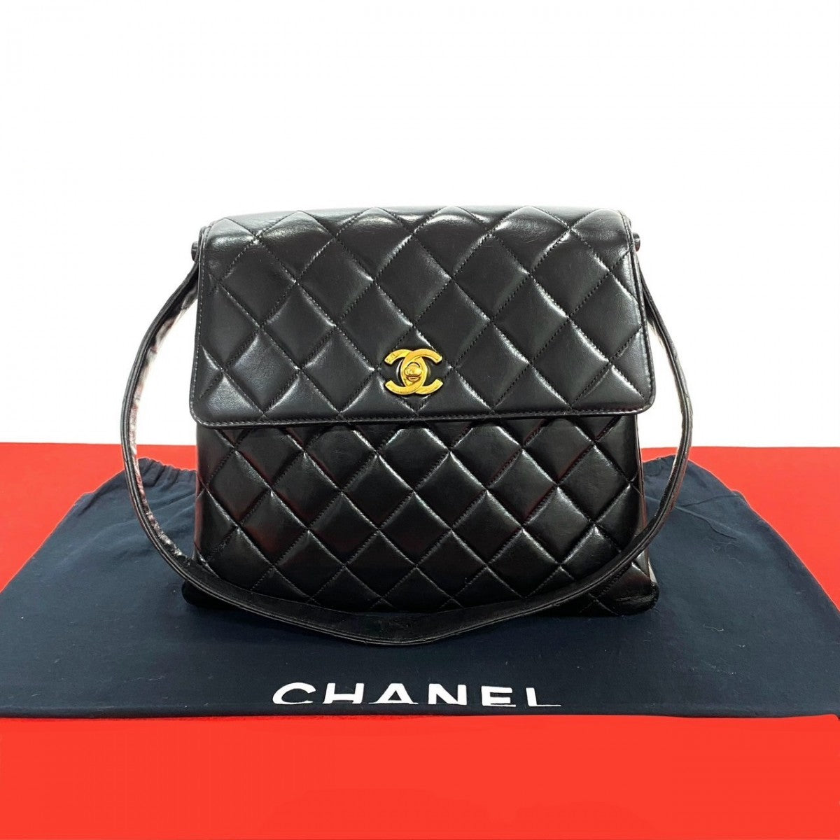 Chanel lambskin COCO Mark Matrasse Black Shoulder Bag 250215Jpi72 4