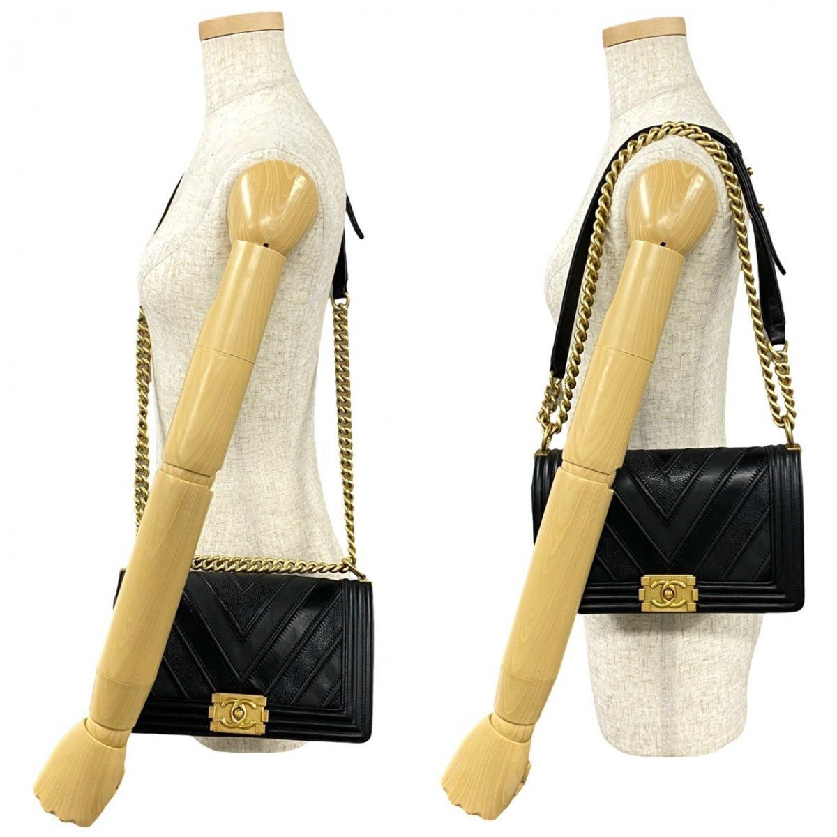 Chanel Boy Black Leather Shoulder Bag 250308Rsj54 5