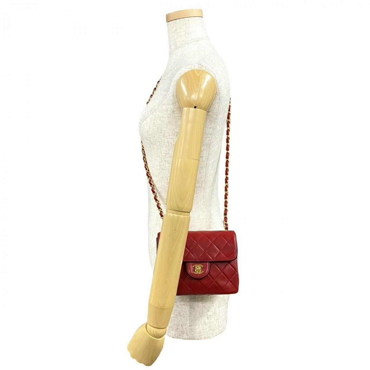 Chanel lambskin COCO Mark Matrasse Red Shoulder Bag 250326Kmj701 6