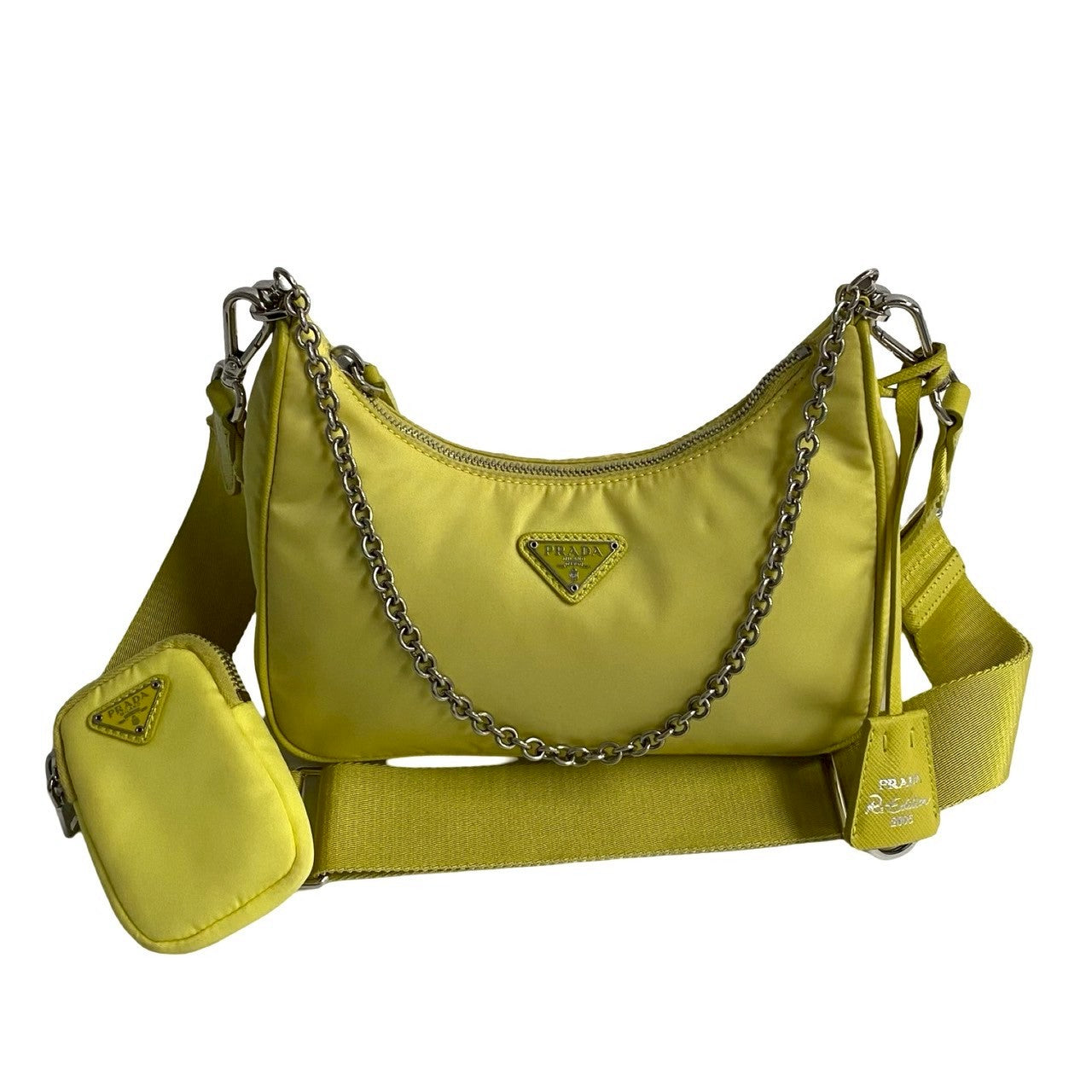 Prada Re Edition Shoulder Bag Leather Nylon Saffiano Leather Shoulder Bag
