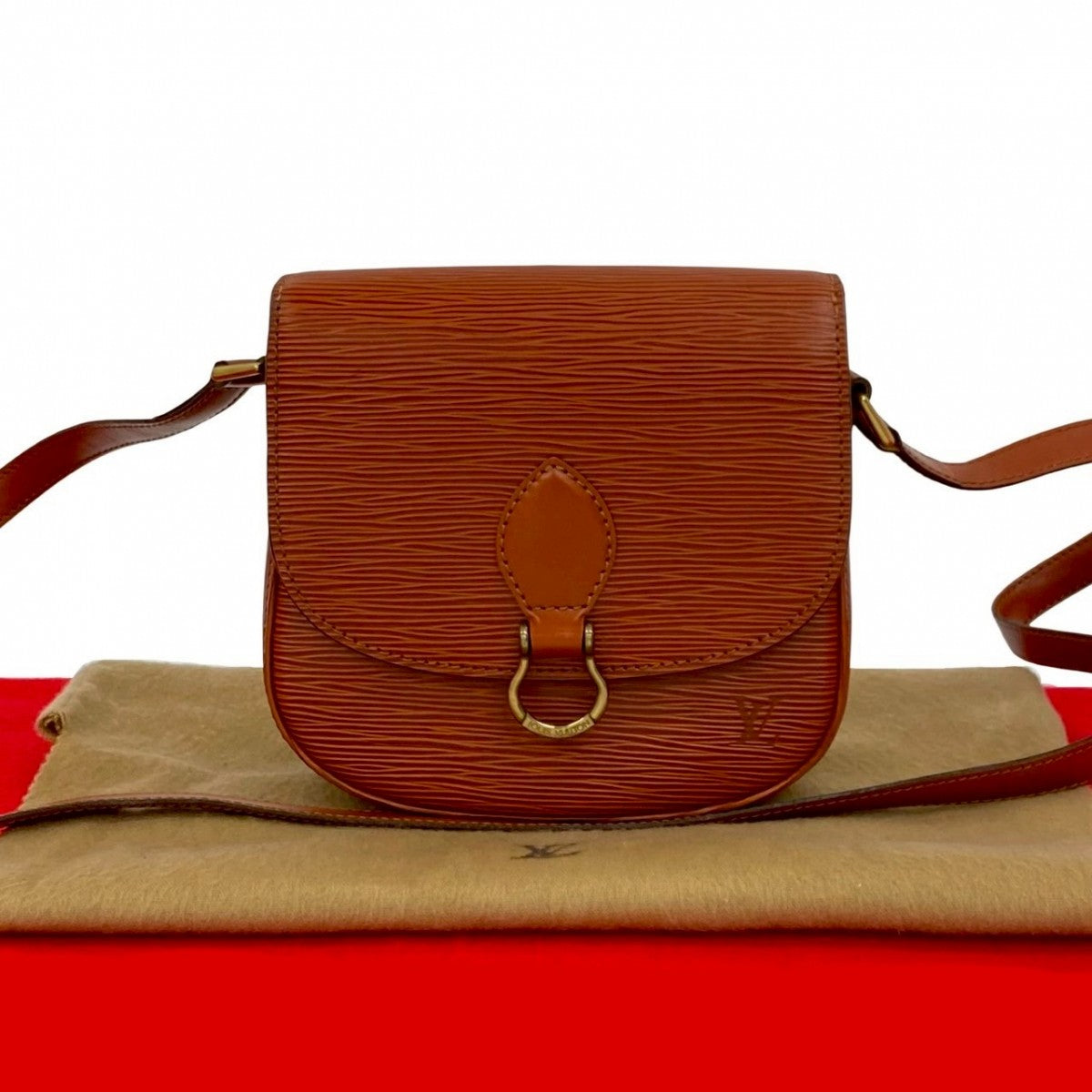 Louis Vuitton M52213 Epi Saint-Cloud Leather Brown Mini Shoulder Bag