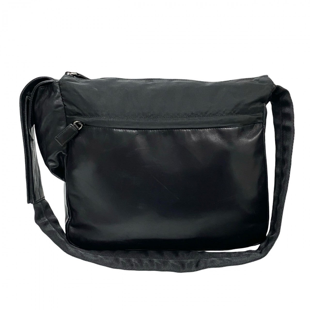 Shoulder Bag Mens Leather Black Logo Mens
