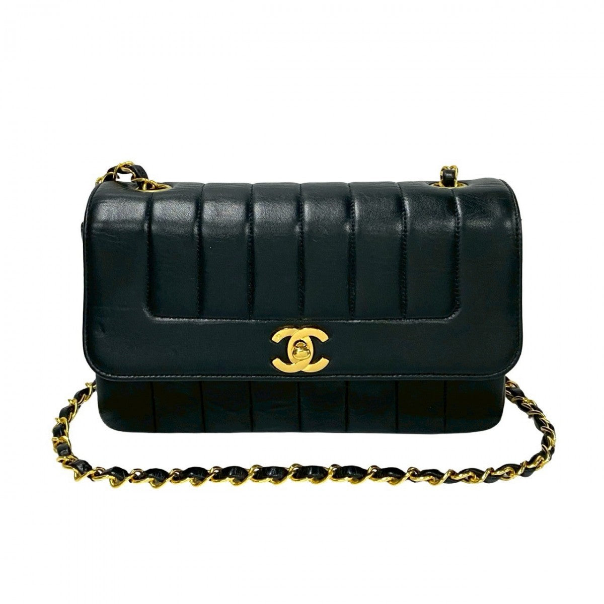 Chanel lambskin COCO Mark Mademoiselle Black Shoulder Bag