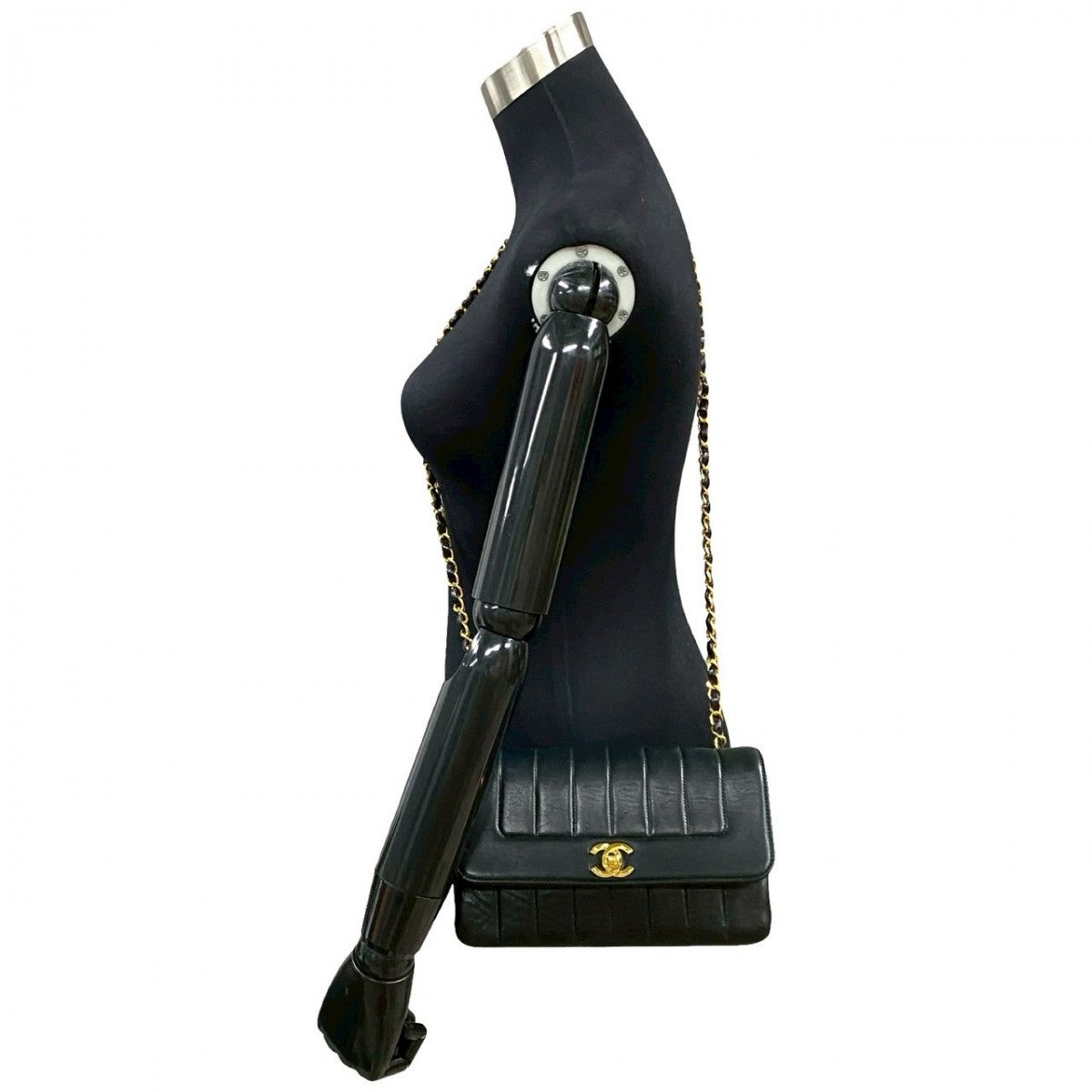 Chanel lambskin COCO Mark Mademoiselle Black Shoulder Bag
