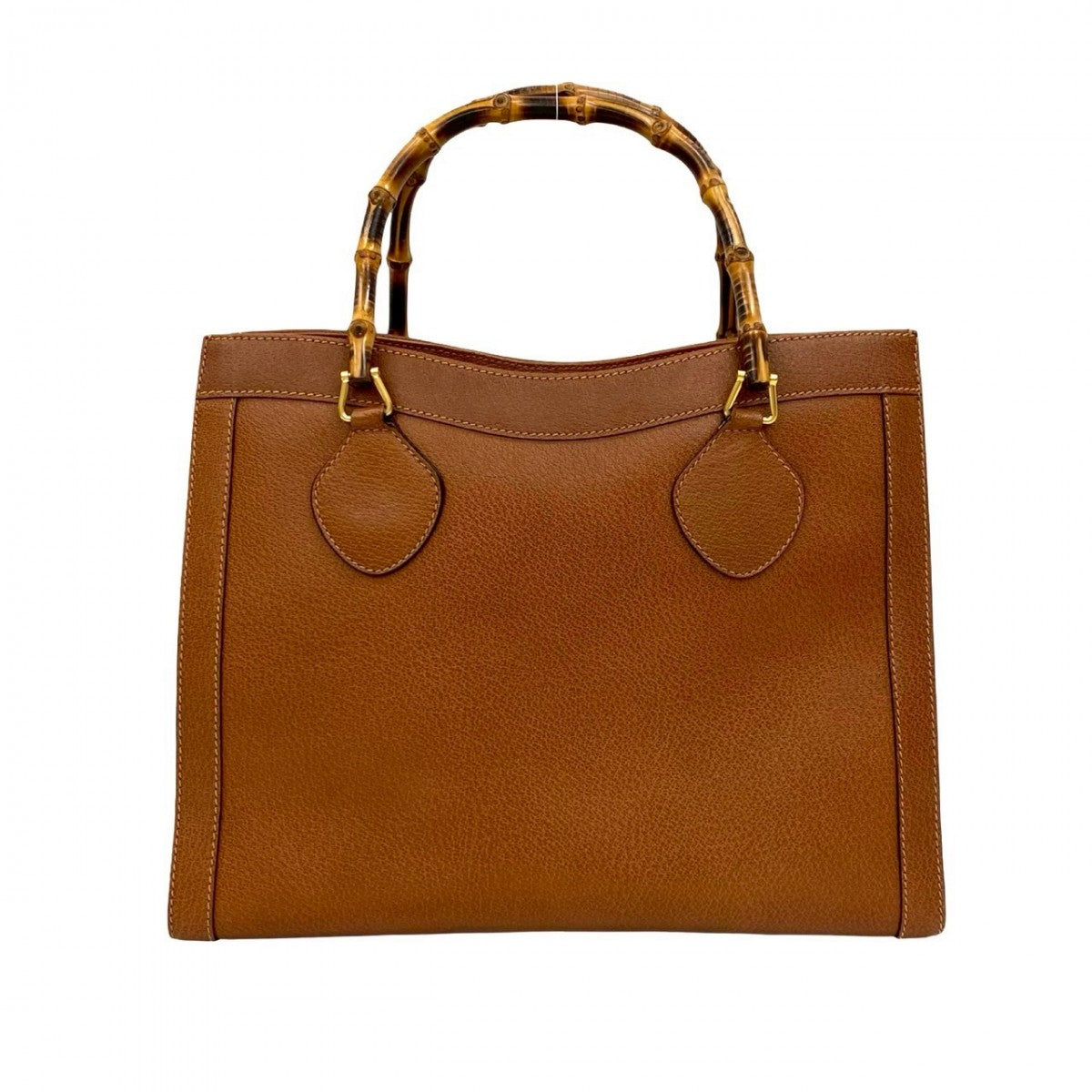 Gucci Bamboo Leather Brown Handbag 250611Kma808 7