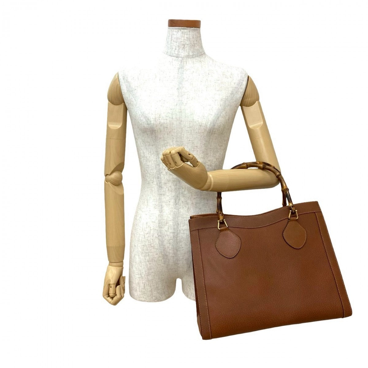 Gucci Bamboo Leather Brown Handbag 250611Kma808 7
