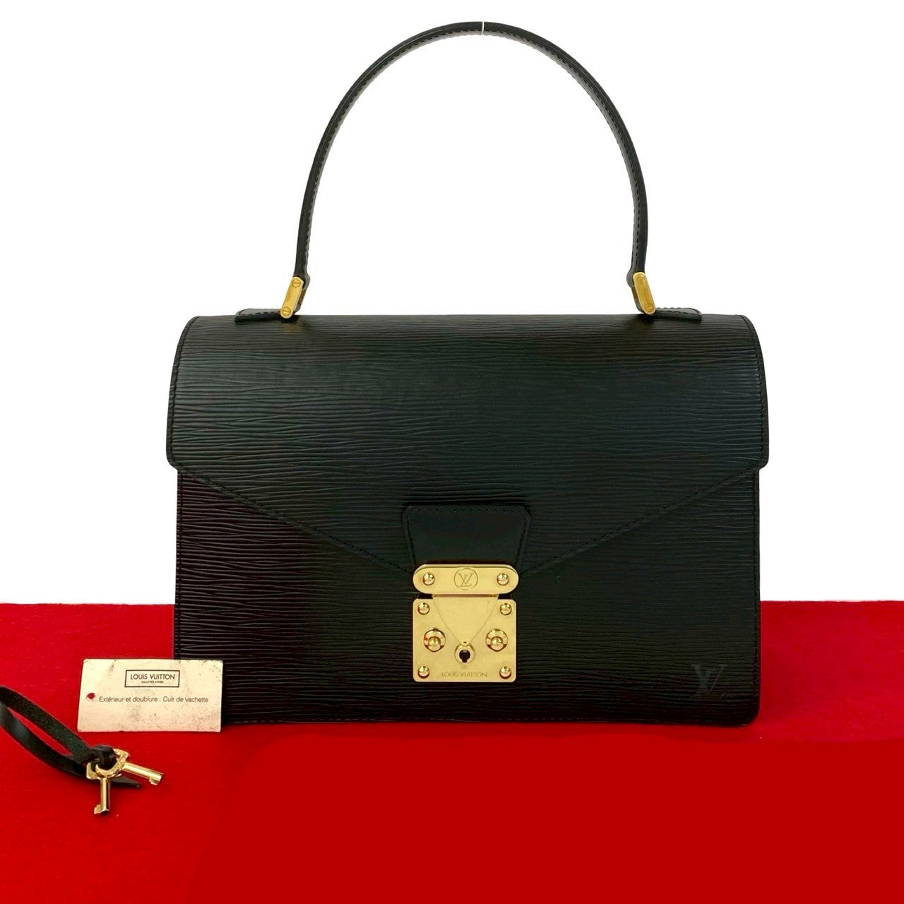 Louis Vuitton Epi Concorde Leather Black Handbag