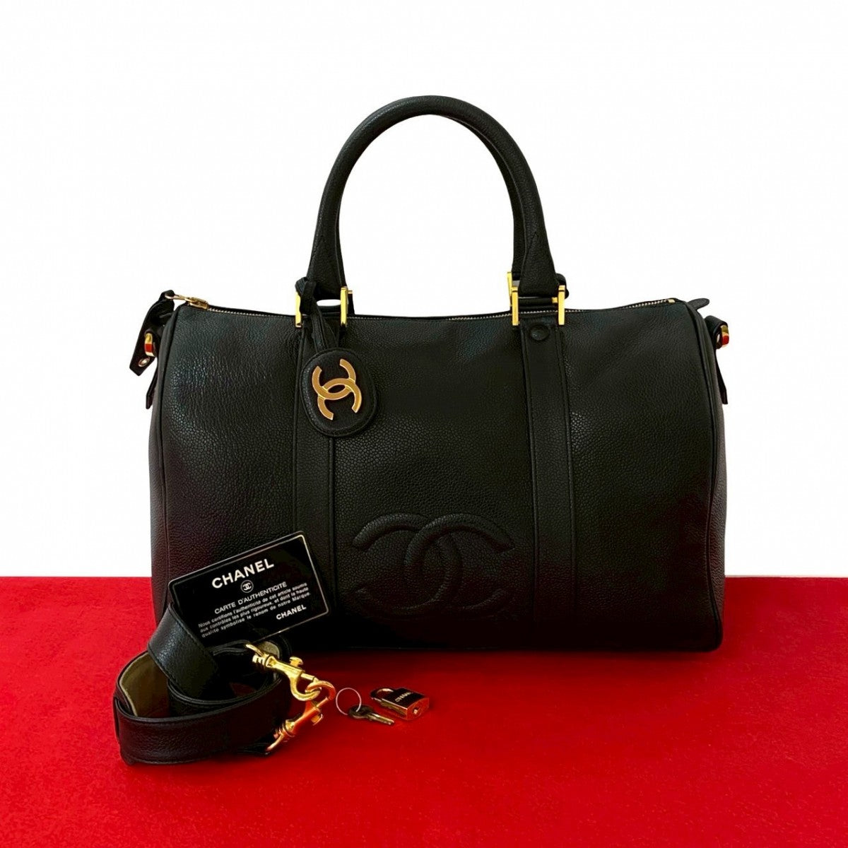 Chanel Matt caviar skin Black Shoulder Bag 250612Mna28 7