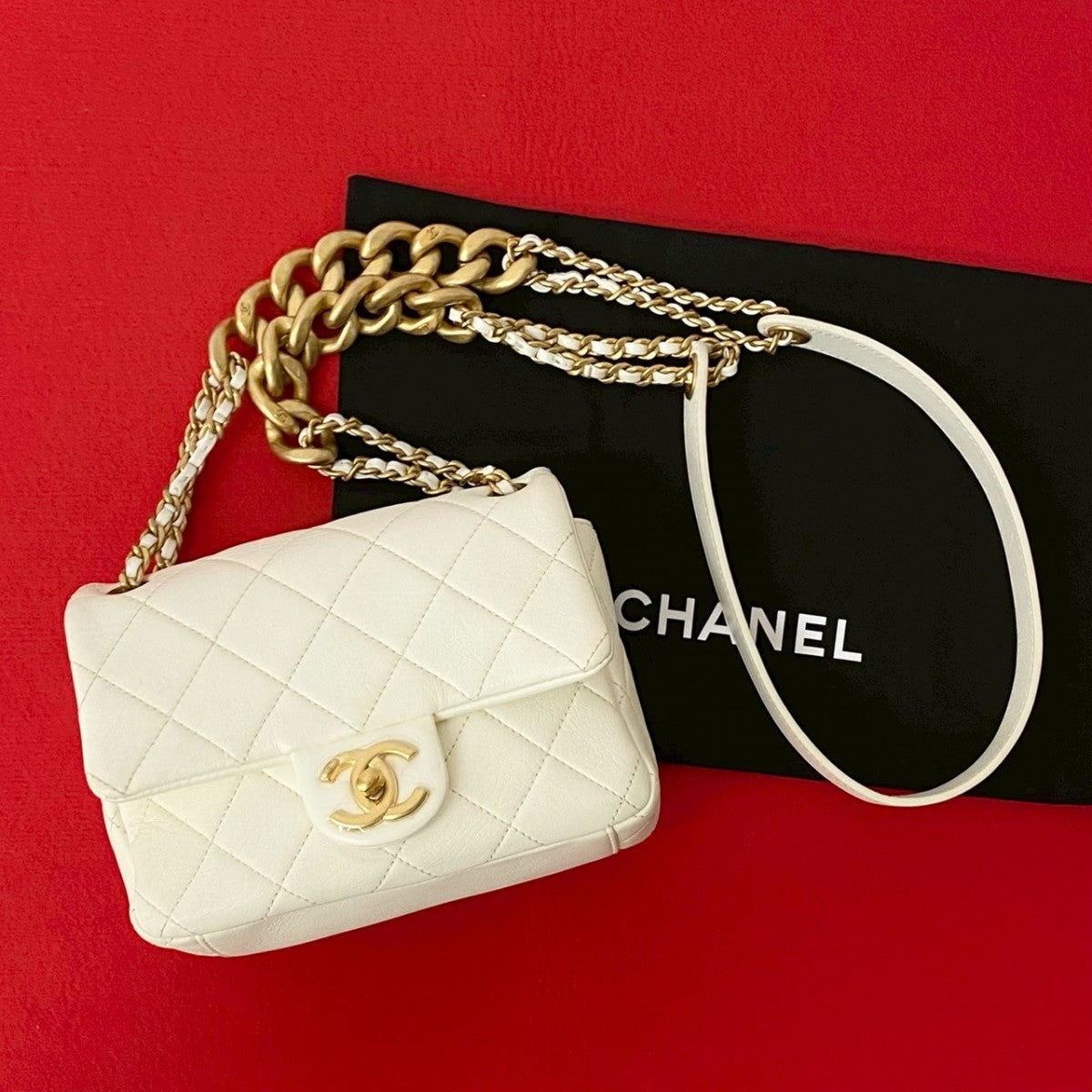 Chanel lambskin Matrasse White Shoulder Bag 250615Jpa1 6