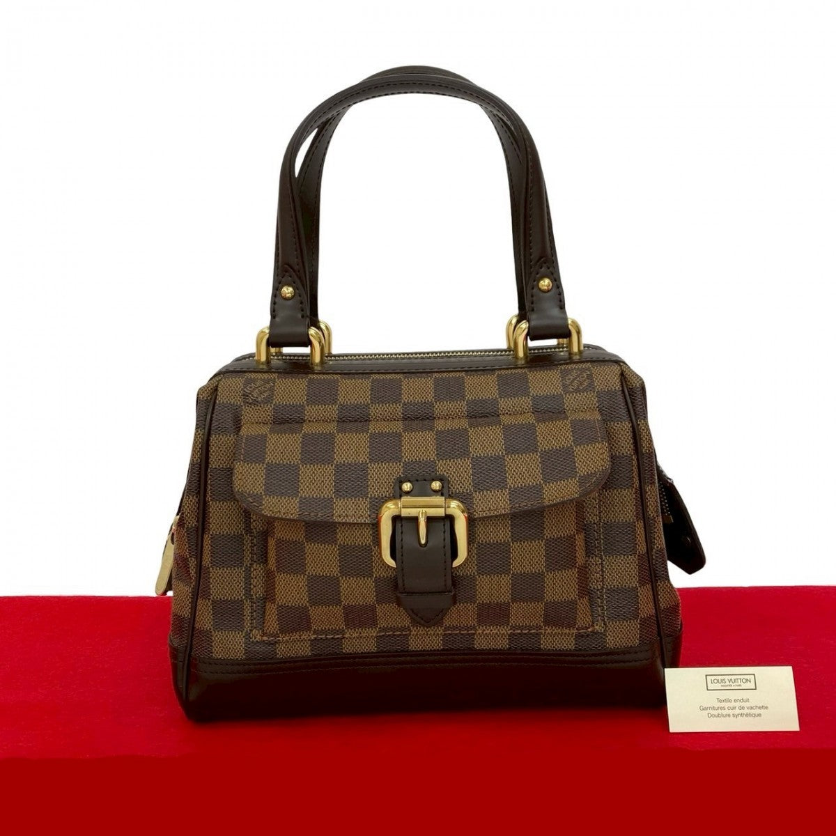Louis Vuitton N51201 Damier Knightsbridge Leather Brown Handbag