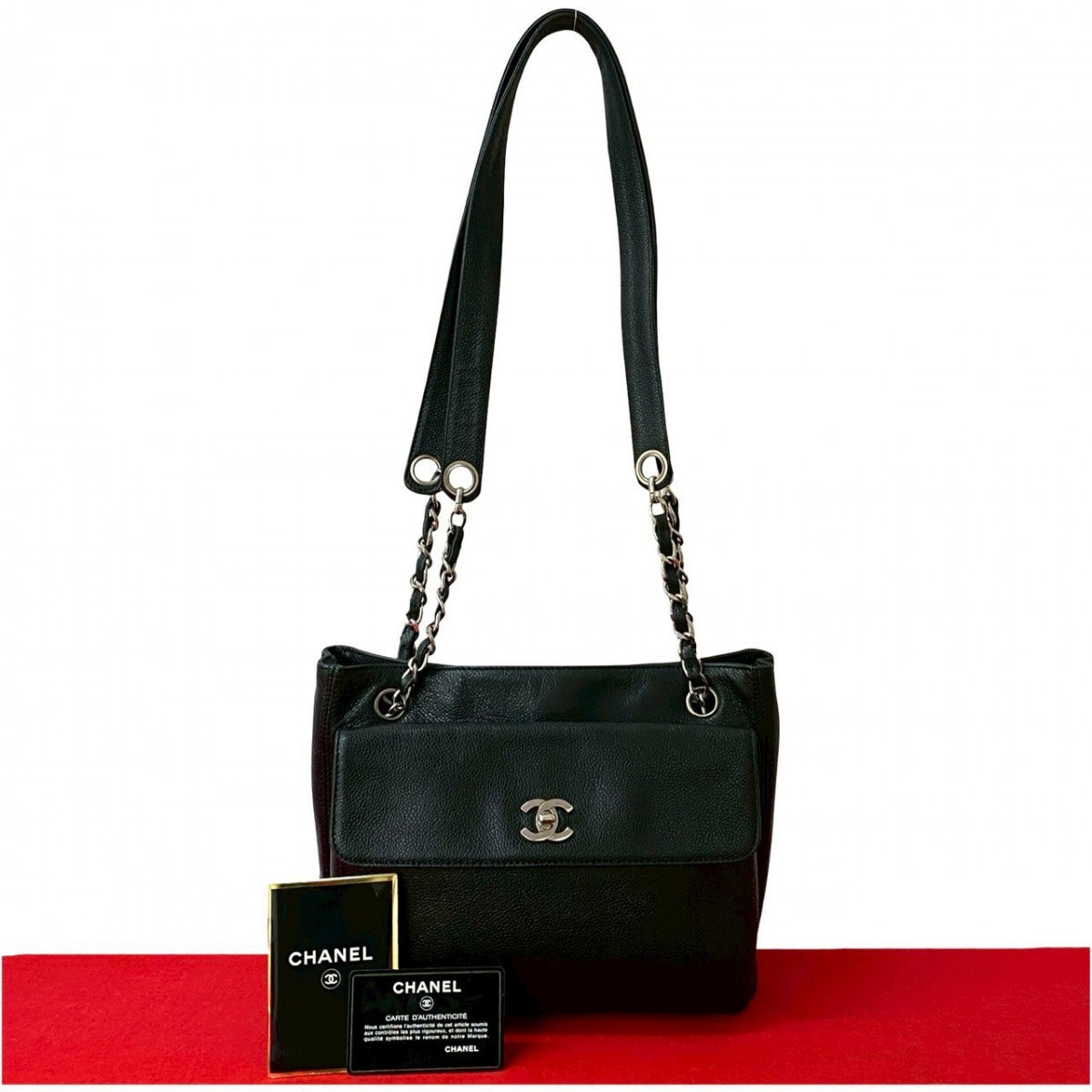 Chanel Matt caviar skin Black Shoulder Bag 250615Jpa523 9
