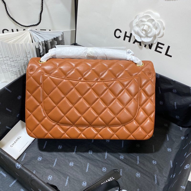 Chllarge Classic Handbag Hardware For Women Handbags Brown Gold Shoulder Bag