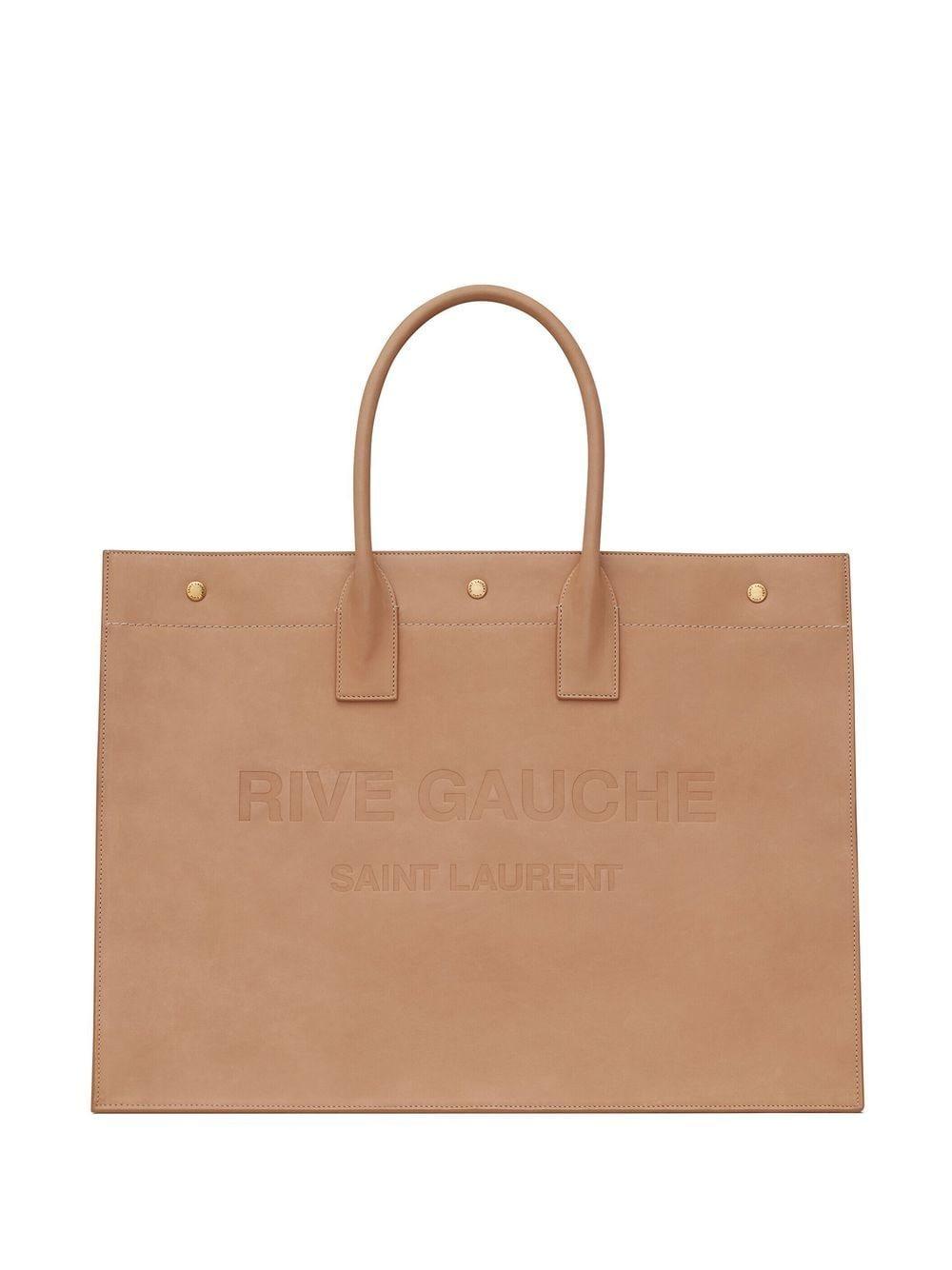 YSL Saint Laurent Trending Men Rive Gauche Tote In Brown Gold Tote Bag