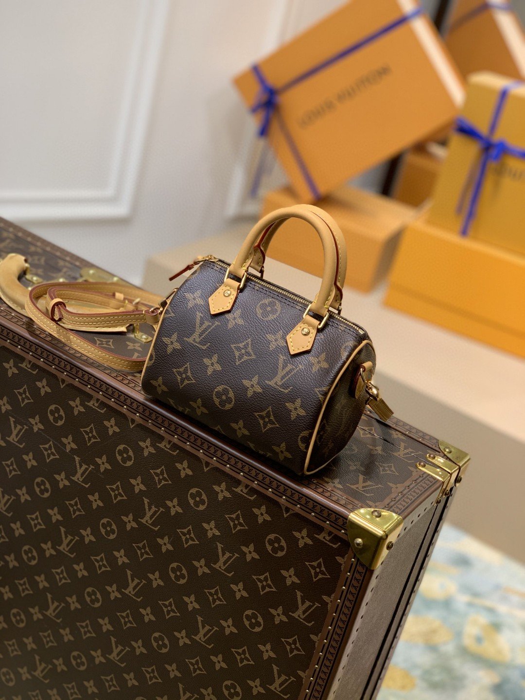 Top Quality Nano Speedy For Women Women Canvas Monogram Shoulder Bag