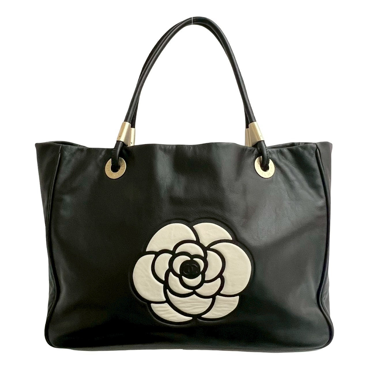 Chanel 251008Kme706 8 Black Leather Tote Bag