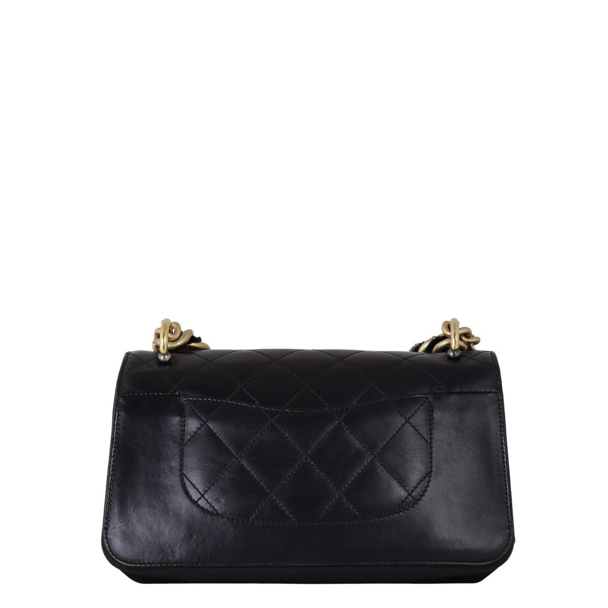 Chanel Paris-Cosmopolite Straight-Lined Flap Bag Quilted Black Shoulder Bag