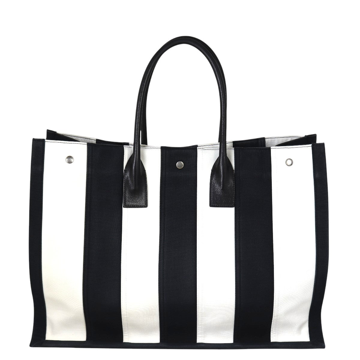 YSL Saint Laurent Saint Laurent Striped Cabas Tote Bag Canvas