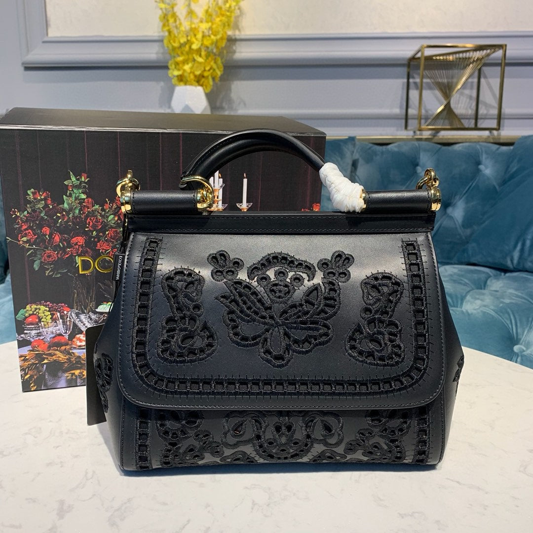 Metop Qualityum Sicily Soft Embroidered Black Travel Bag