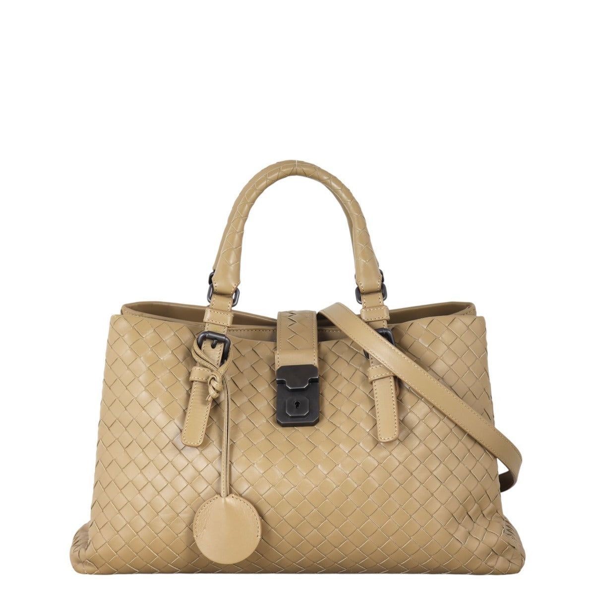 Bottega Veneta Intrecciato Roma Shoulder Bag Small