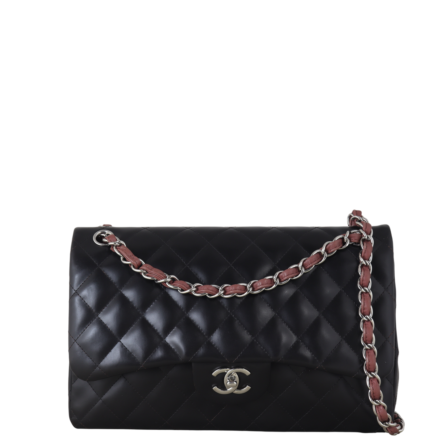 Chanel Classic Double Jumbo Handbag Quilted Black Crossbody Bag Jumbo 10112025