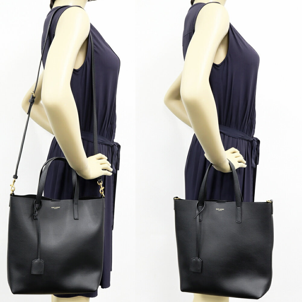 YSL Saint Laurent Shopping Bag Calfskin 2Way Tote Bag Toy