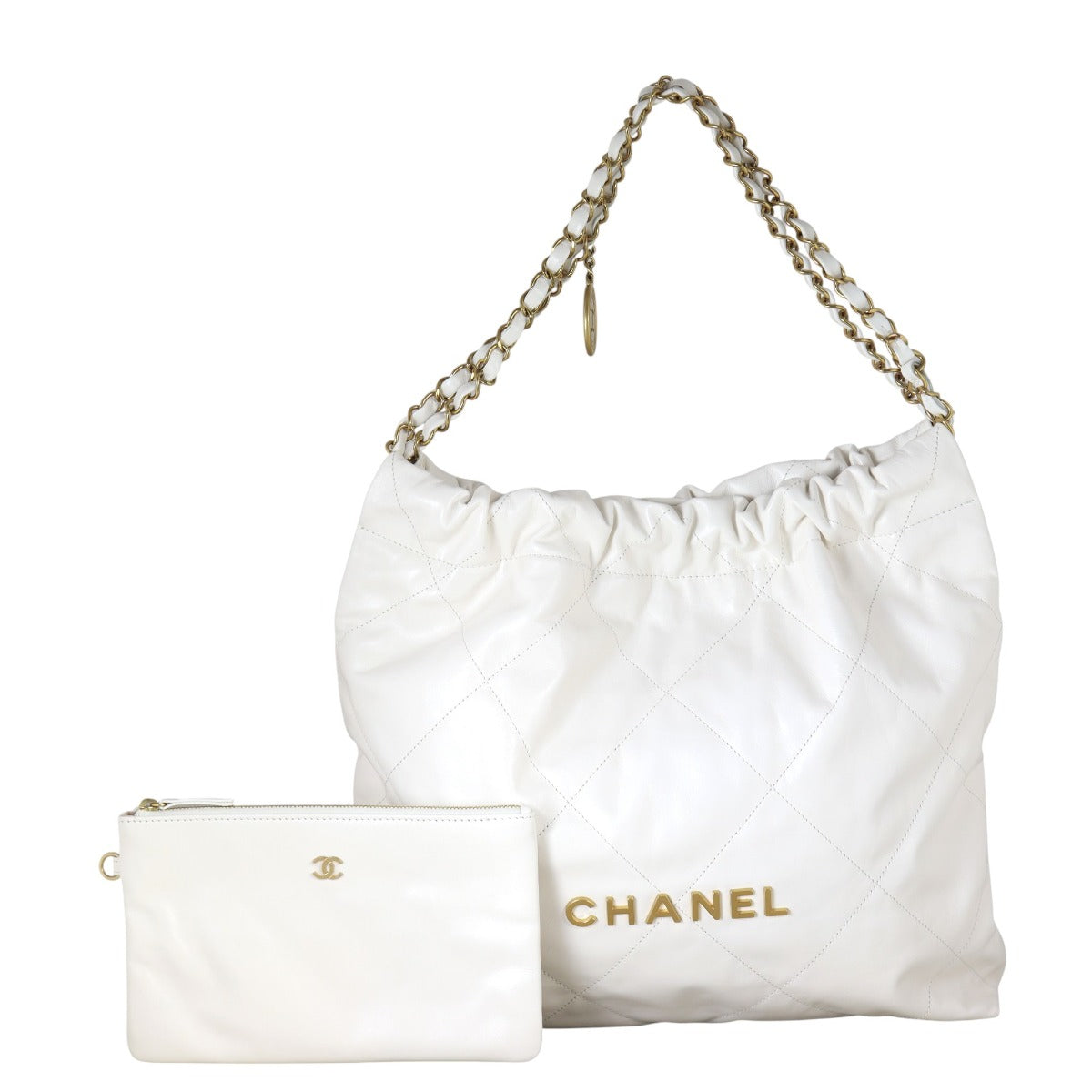 Chanel 22 Hobo White Medium Shoulder Bag
