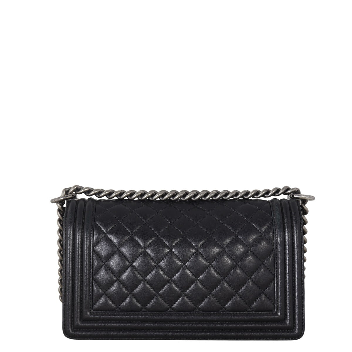 Chanel Boy Old Handbag Quilted Black Crossbody Bag Medium 13112025
