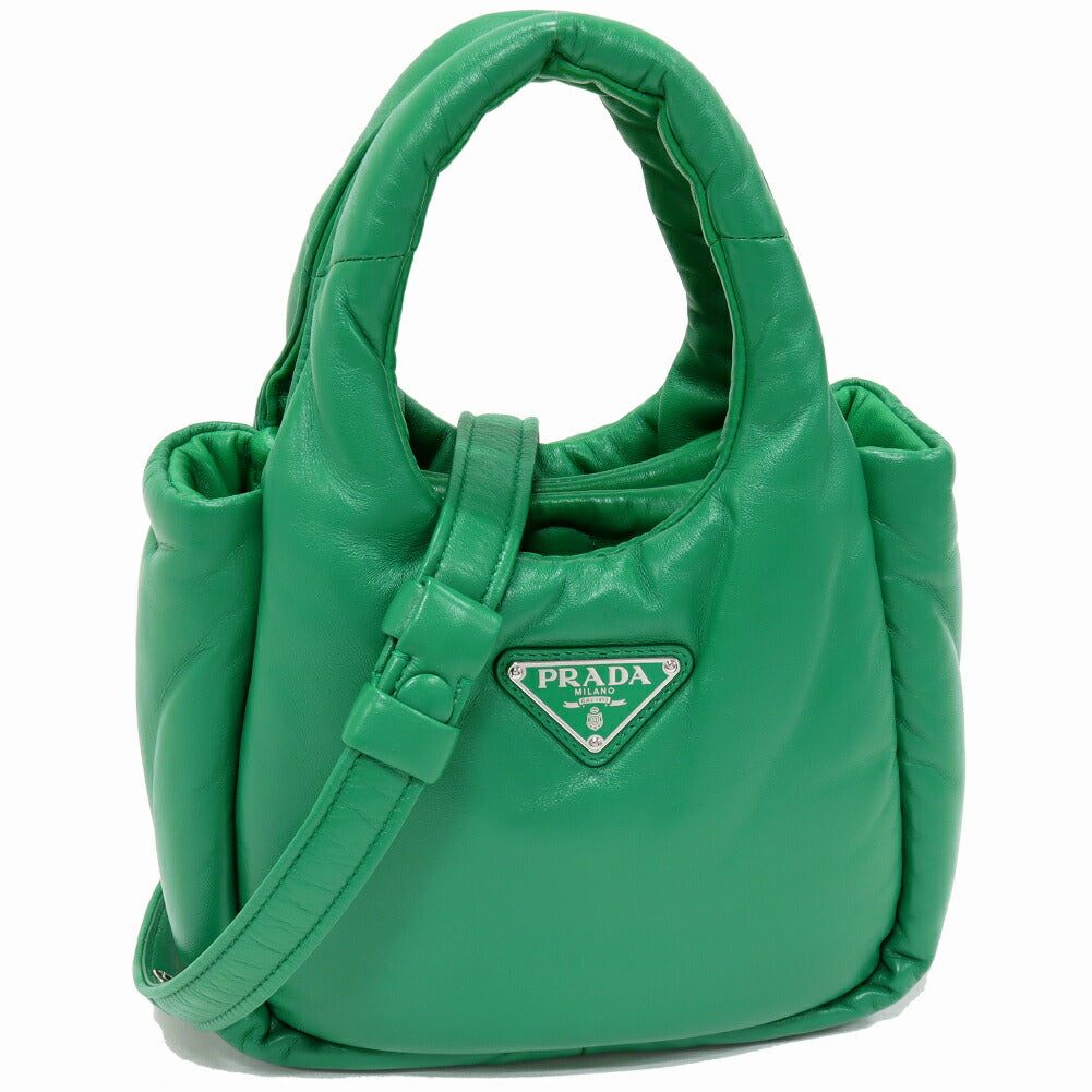 Prada Padded Nappa Triangle Nappa 2Way Bag Leather Travel Bag