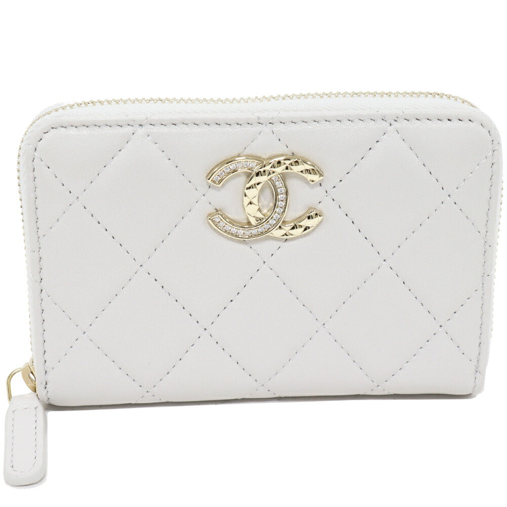 Chanel Matelassé Lambskin Card Coin Purse Bag