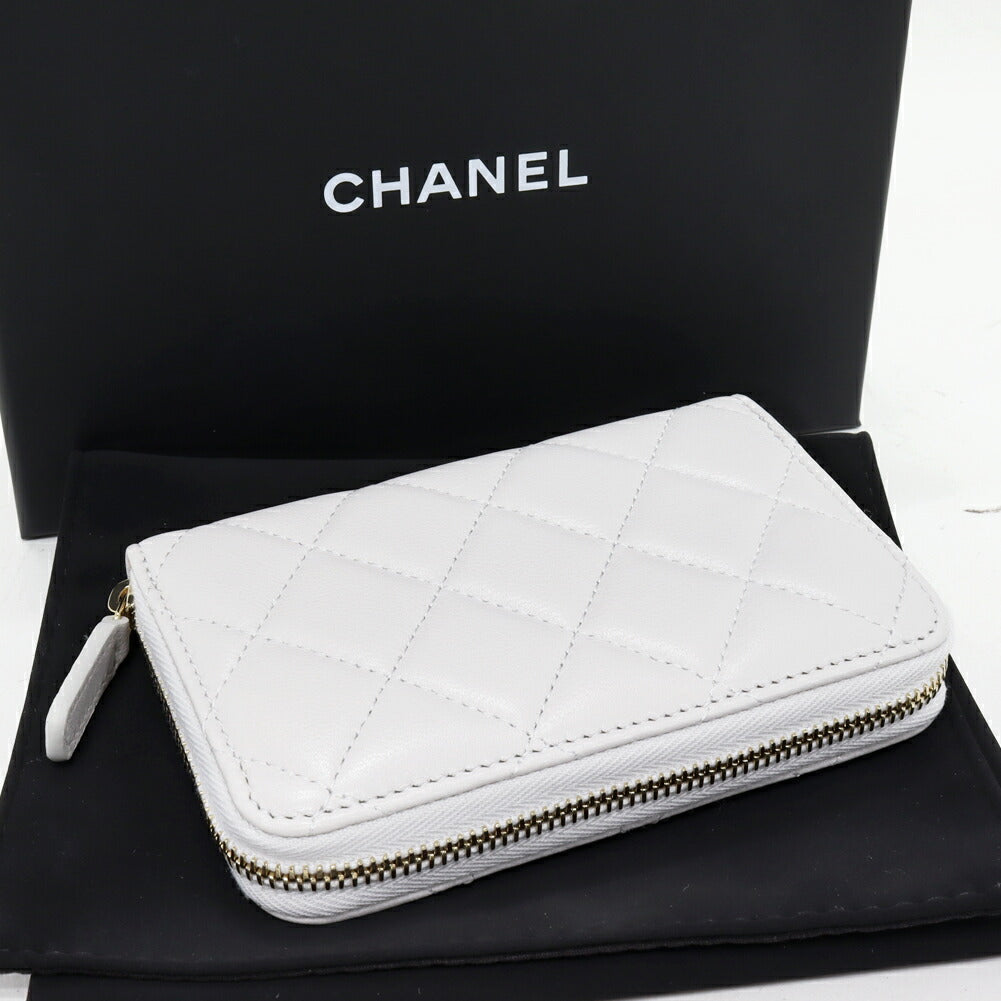 Chanel Matelassé Lambskin Card Coin Purse Bag
