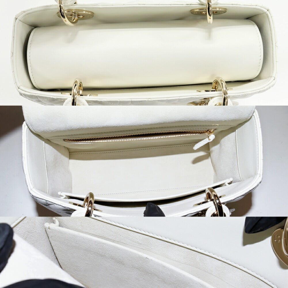 Dior Christian Lady 2Way Bag Lambskin Travel Bag