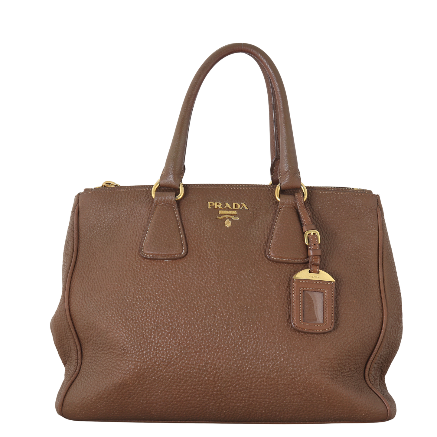 Prada Vitello Daino Double Zip Tote Handbag Tote Bag