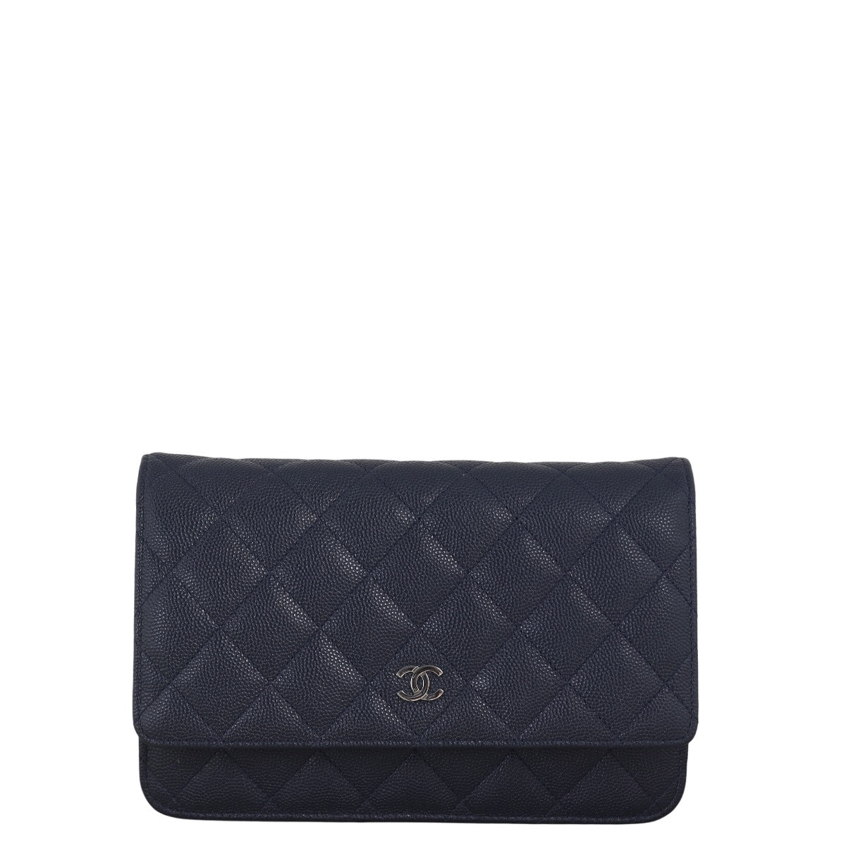 Chanel Classic Wallet on Chain Handbag Quilted Blue Crossbody Bag