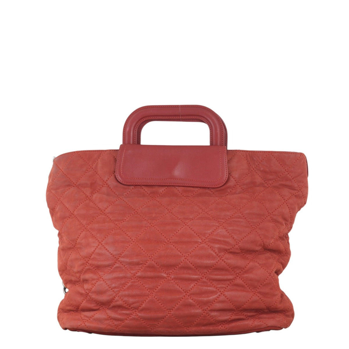 Chanel In The Mix Shopping Tote Bag Quilted Red Shoulder Bag