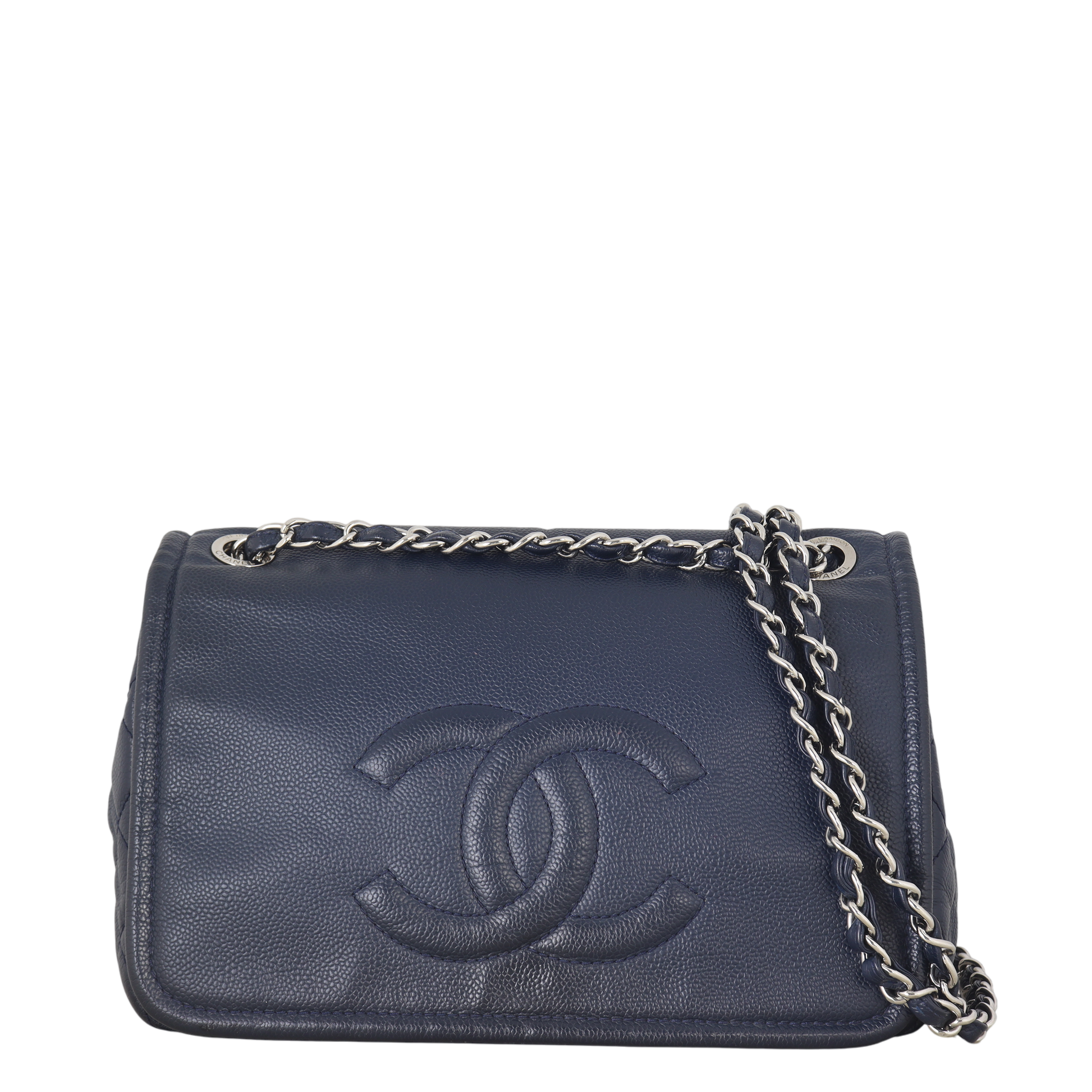 Chanel CC Timeless Bag Blue Flap Crossbody Bag