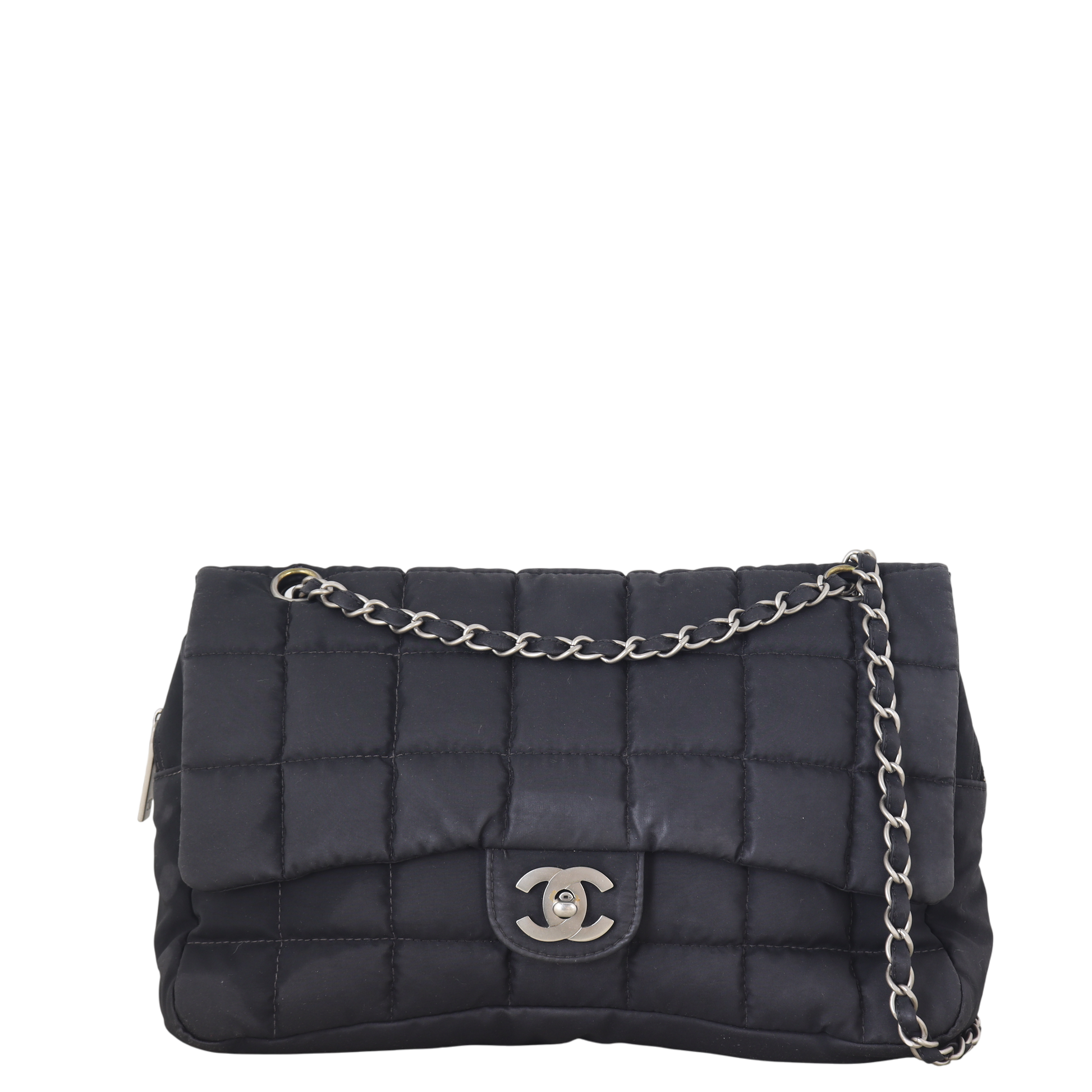 Chanel Chocolate Bar Bag Nylon Quilted Shoulder Bag