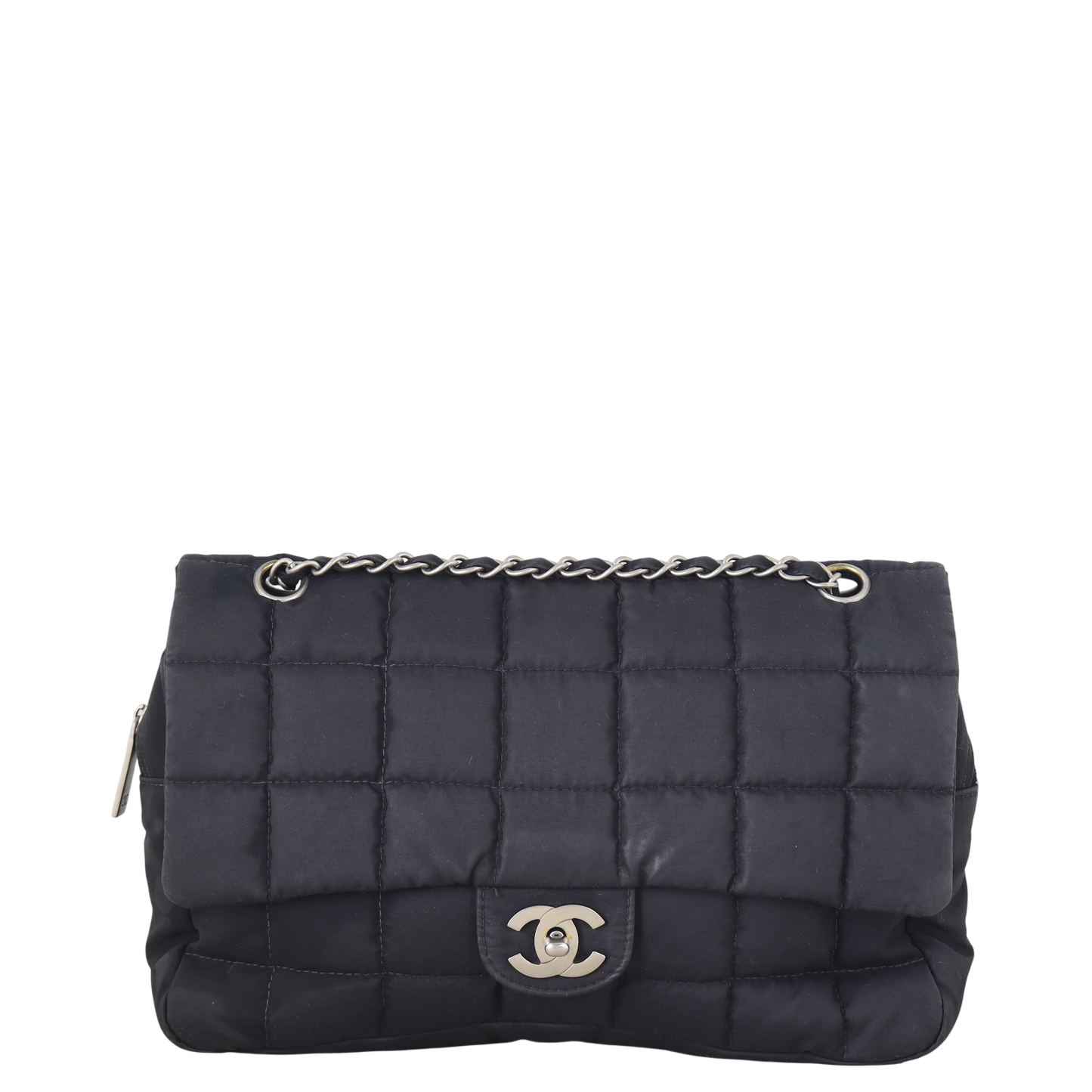 Chanel Chocolate Bar Bag Nylon Quilted Shoulder Bag