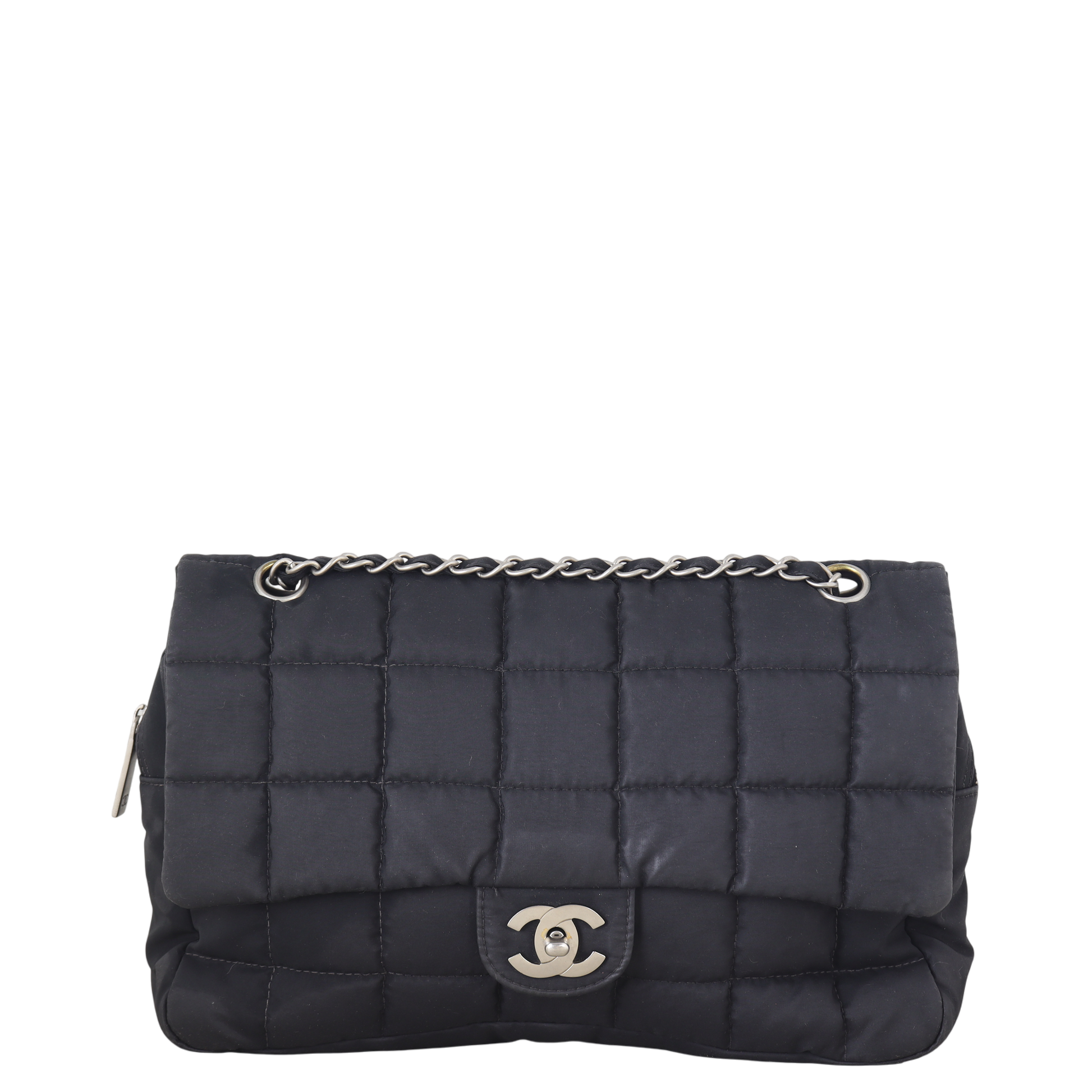 Chanel Chocolate Bar Bag Nylon Quilted Shoulder Bag