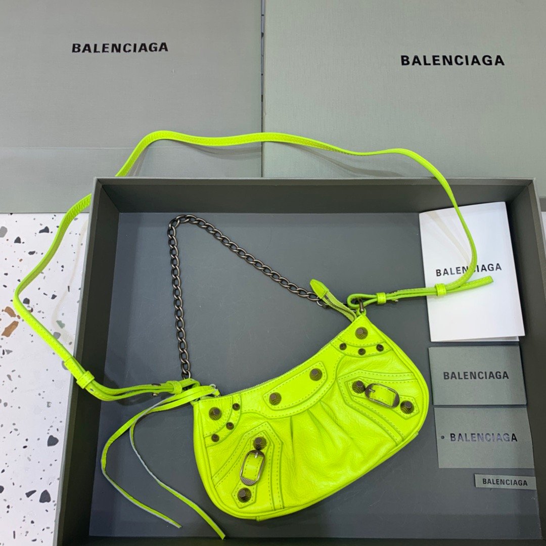 Balen Le Cagole Bag With Light For Green Mini Travel Bag