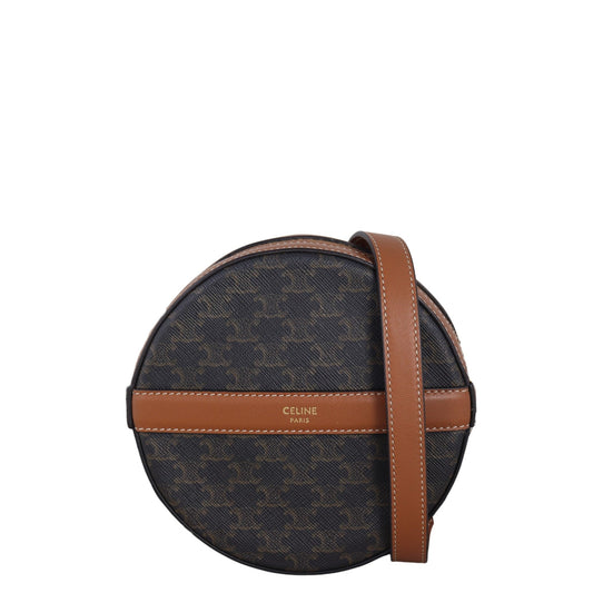 Celine Triomphe Round Purse On Strap Handbag Travel Bag